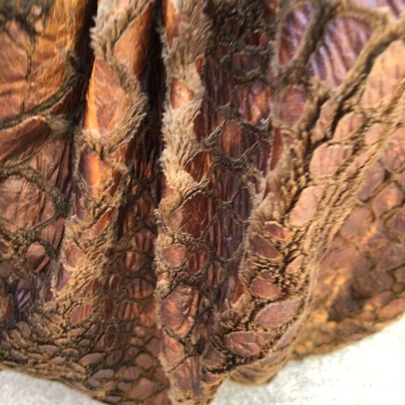 CONNIE GUNDERSON Ventura CA Designer Shoulder Purse Satchel Fuzzy Hand Bag Brown - Picture 2 of 16